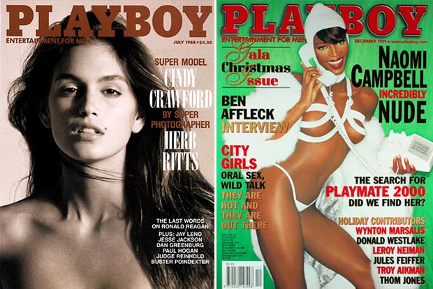 Supermodels Playboy covers Cindy Crawford Naomi Campbell