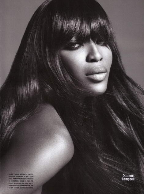 Supermodels Vogue Italy July 2009 Naomi Campbell
