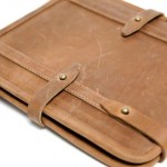 Temple leather iPad case side
