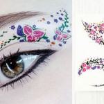 Temporary Tattoos eye flowers