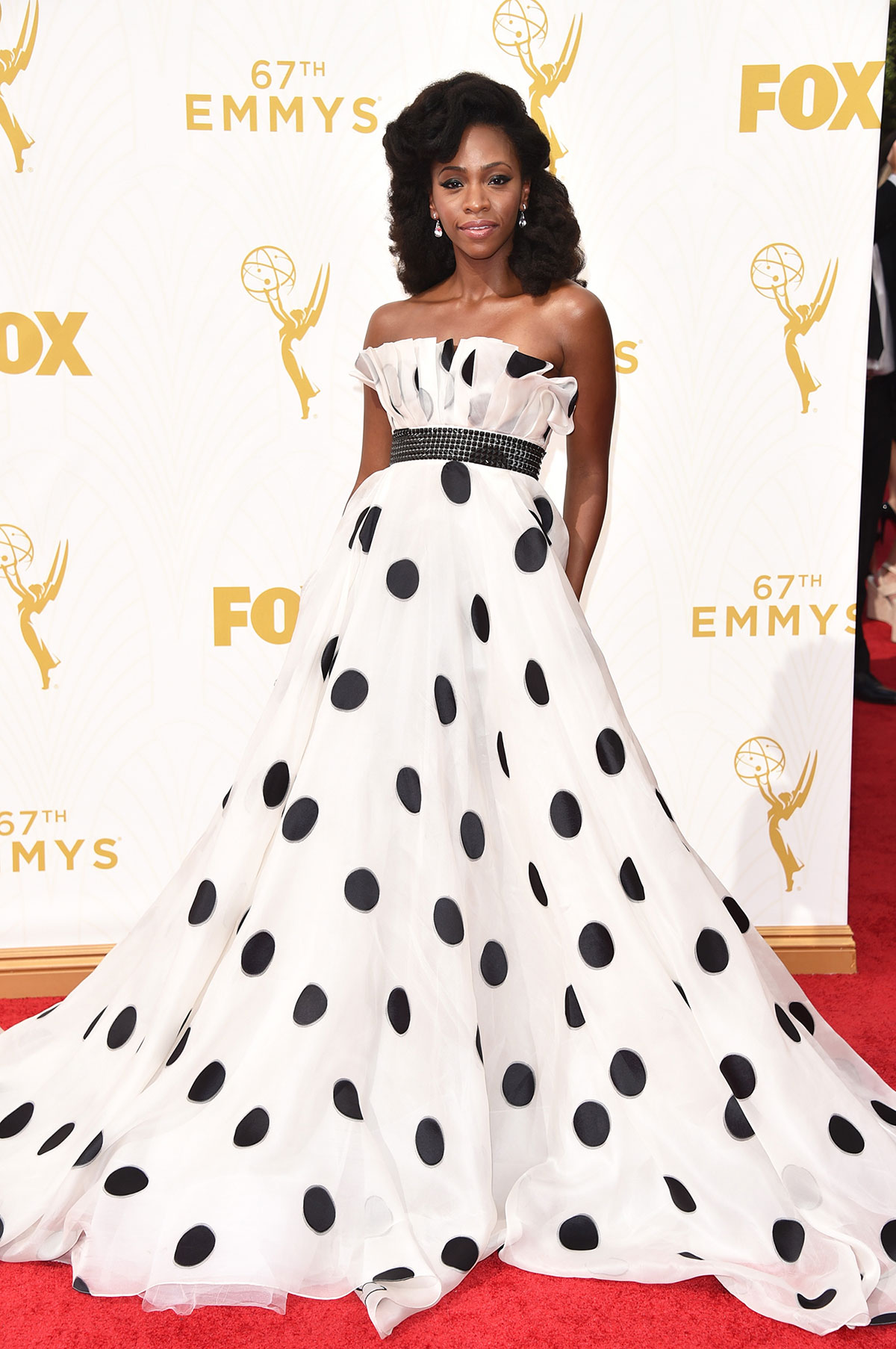 Teyonah Parris 2015 Emmy Awards Red Carpet dress