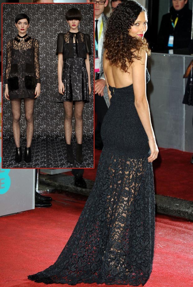 Thandie Newton 2013 BAFTA Louis Vuitton black dress