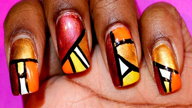Thanksgiving nails graphic fall colors
