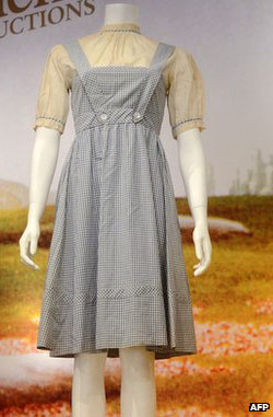 the Wizard of Oz dress auctioned off