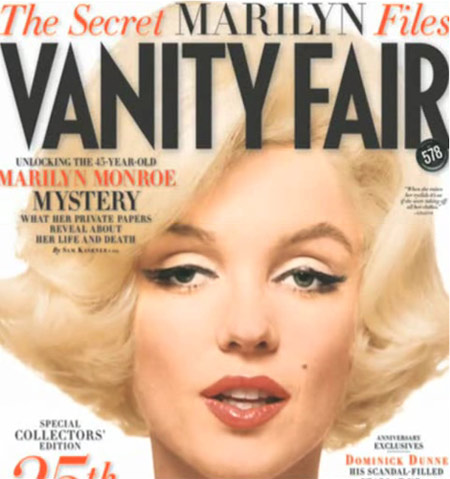 The Secret Marilyn Files Vanity Fair October 2008 Cover