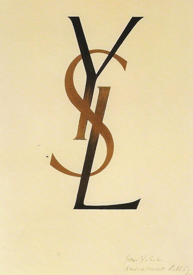 the YSL Monogram typeface designed by Cassandre