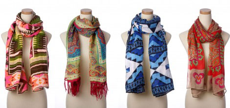 Theodora and Callum multi printed scarf