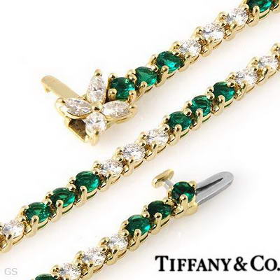 Tiffany and Co Diamond and Emerald Bracelet