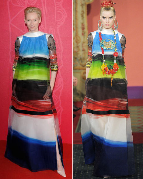 Tilda Swinton’s Christian Lacroix Dress César 2009