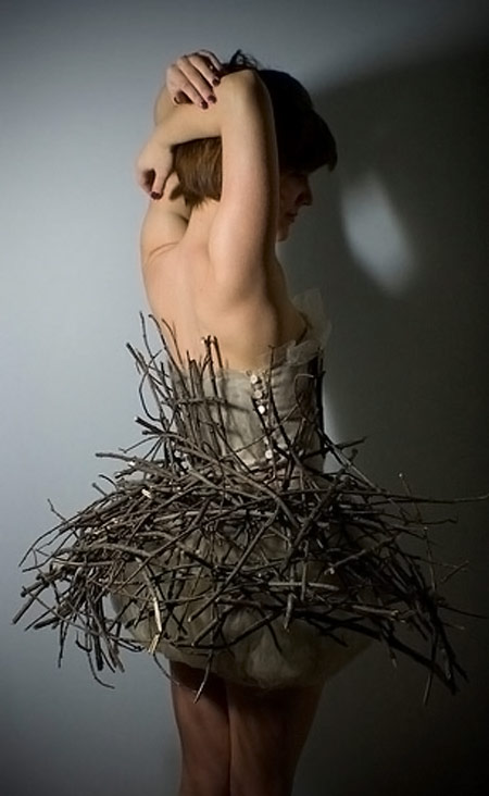 Pleated Paper Dress Vs Tulle And Sticks Dress By Jolis Paons