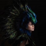 unique feathered headpiece posh fairytale couture