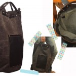 unisex canvas leather backpack iyiami etsy