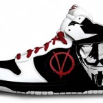 V for Vendetta hand painted sneakers