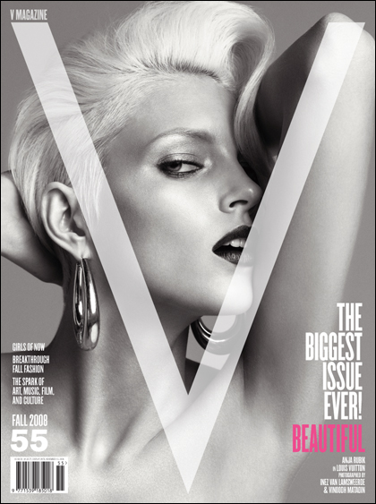 V Magazine 55 fall 2008 Anja Rubik cover