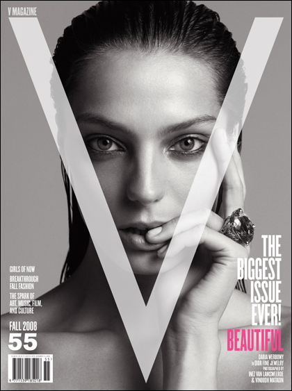 V Magazine 55 fall 2008 Daria Werbowy cover