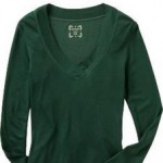 v neck long sleeve green tee shirt old navy