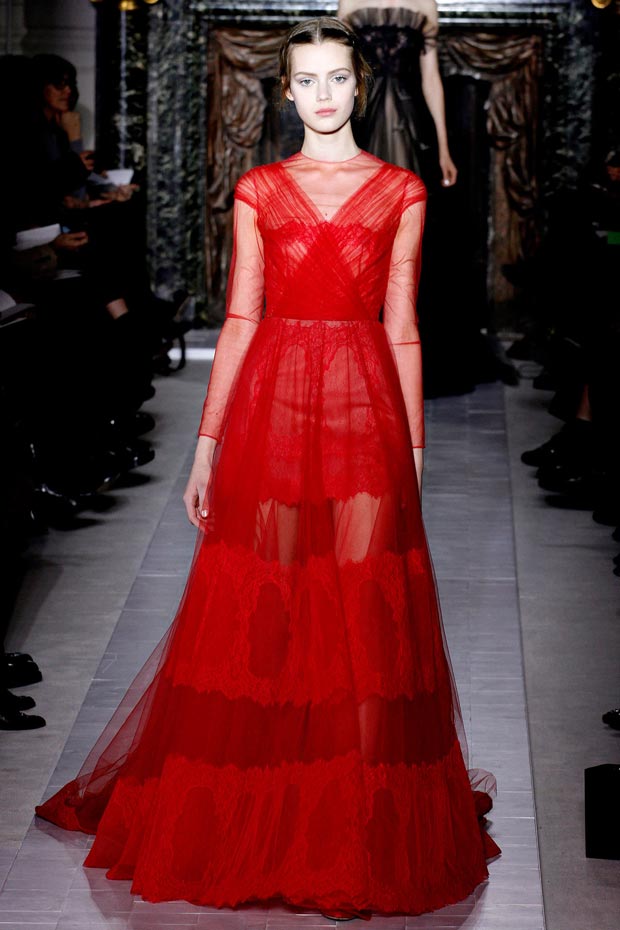 Valentino Spring 2013 Couture red dress