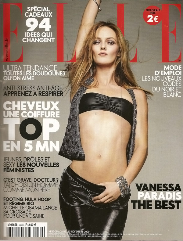 Vanessa Paradis Elle November 2009 cover