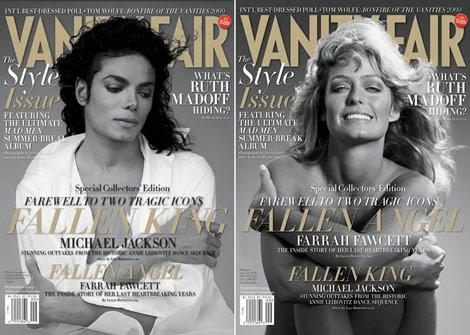 Vanity Fair September 2009 Michael Jackson Farrah Fawcett cover