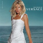 Versace Spring Summer 2009 ad campaign Kate Moss white dress