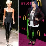 Victoria Beckham Demi Lovato black sequin leggings