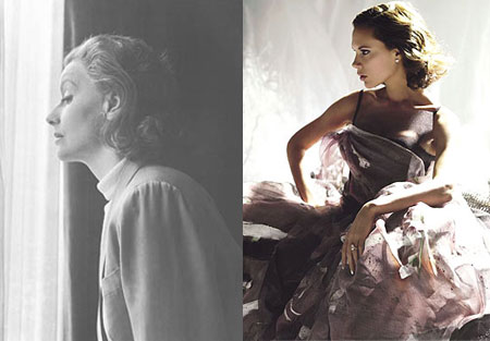 Victoria Beckham Vogue April - Cecil Beaton Greta Garbo