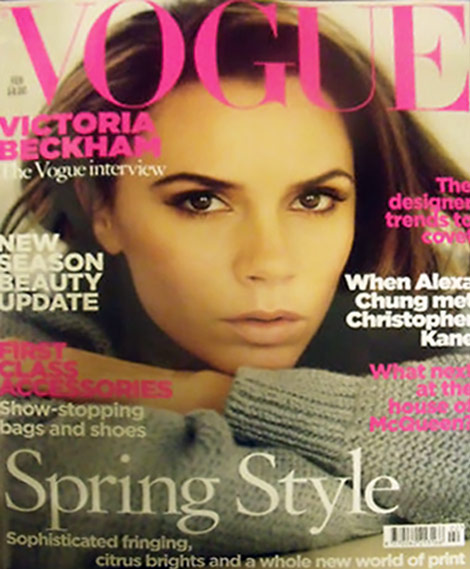 Victoria Beckham Vogue UK February 2011 cover