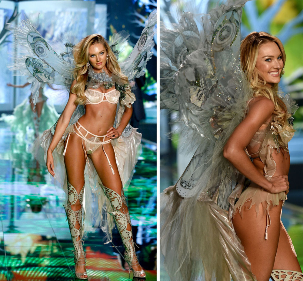 Victoria s Secret 2014 Fashion Show Candice Swanepoel wings Fairy segment