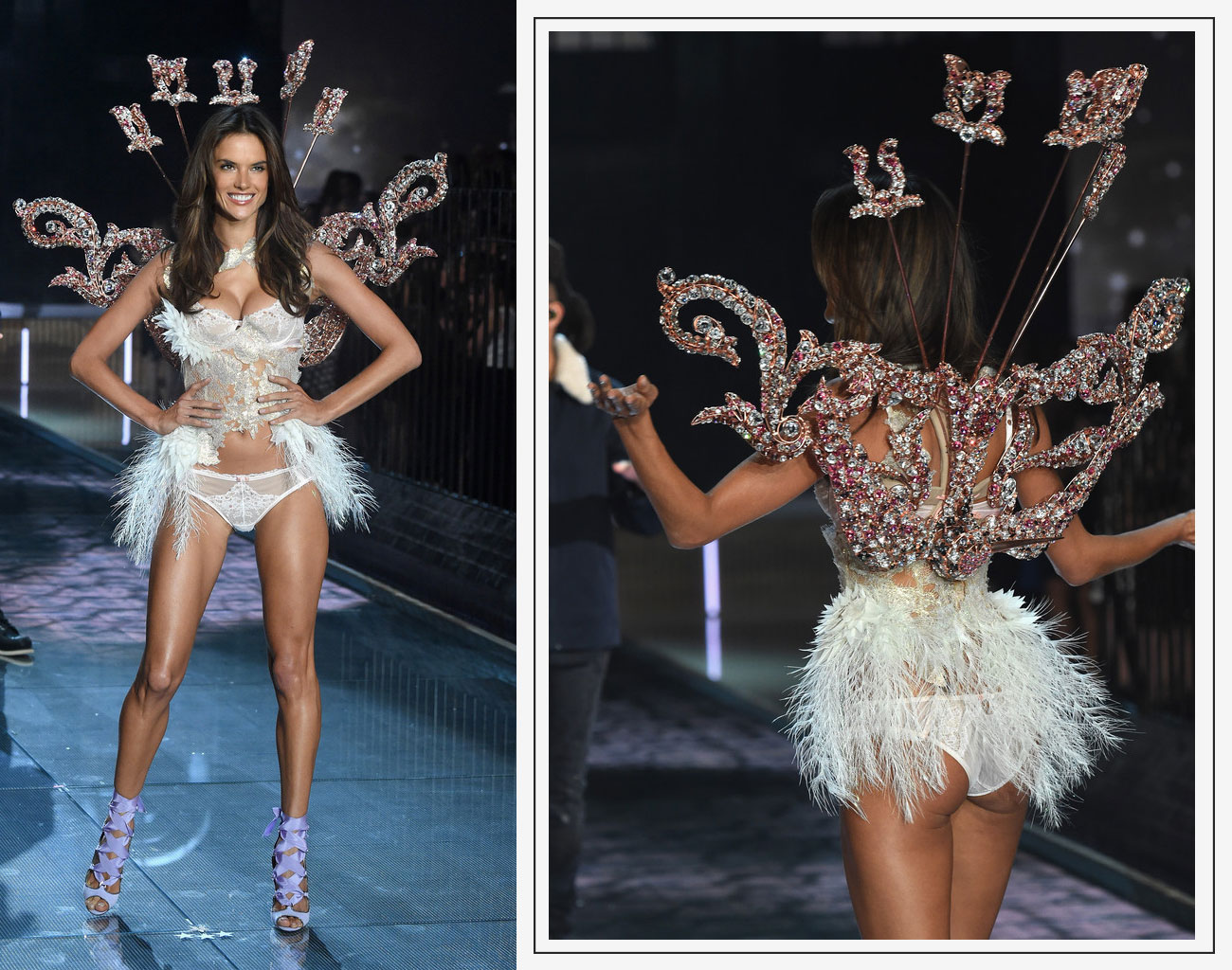 Victorias Secret 2015 Fashion Show Alessandra Ambrosio wings crystals