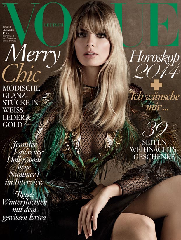 Vogue Germany December 2013 cover Julia Stegner