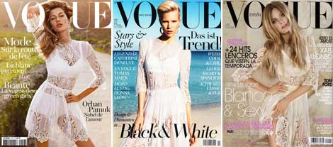 Vogue Paris, Germany, Spain Love Dolce & Gabbana White Dress