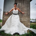 wedding paper dress from toilet paper