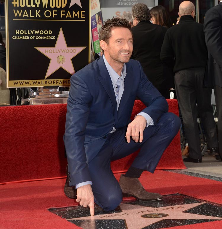 what are Hugh Jackman s brown suede shoes