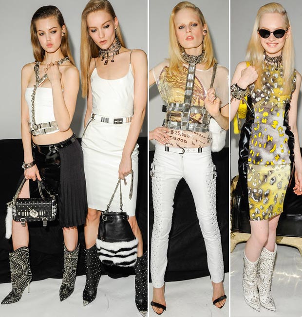 white and animal print fall 2013 trends Versace