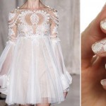 white bridal nail wraps Revlon Marchesa