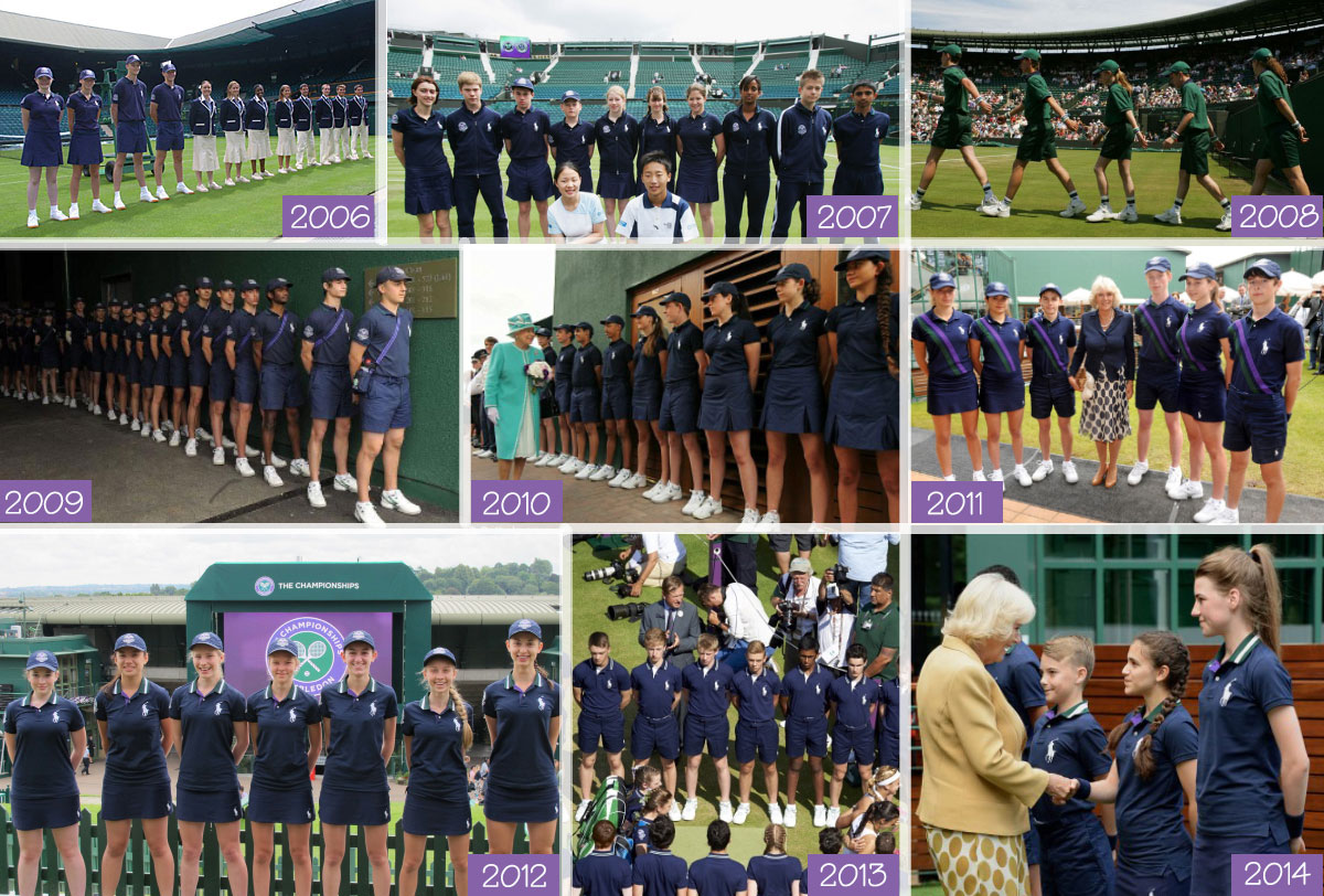 Wimbledon ball boys and girls uniforms Ralph Laurent 2006 2014