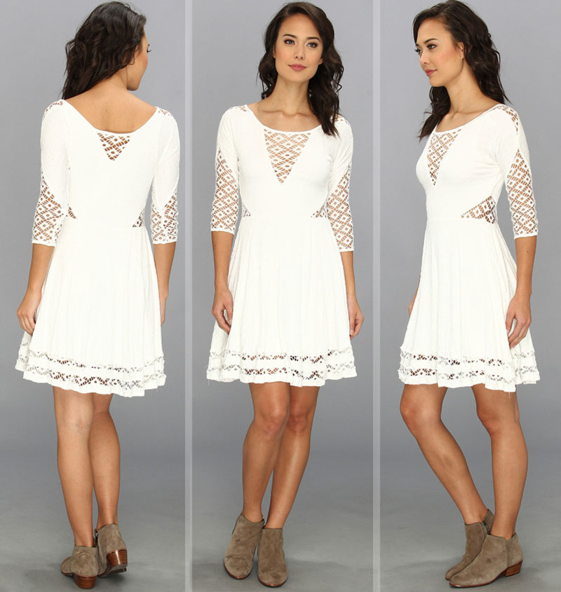 Wimbledon fashion inspiration white lace cutouts dress