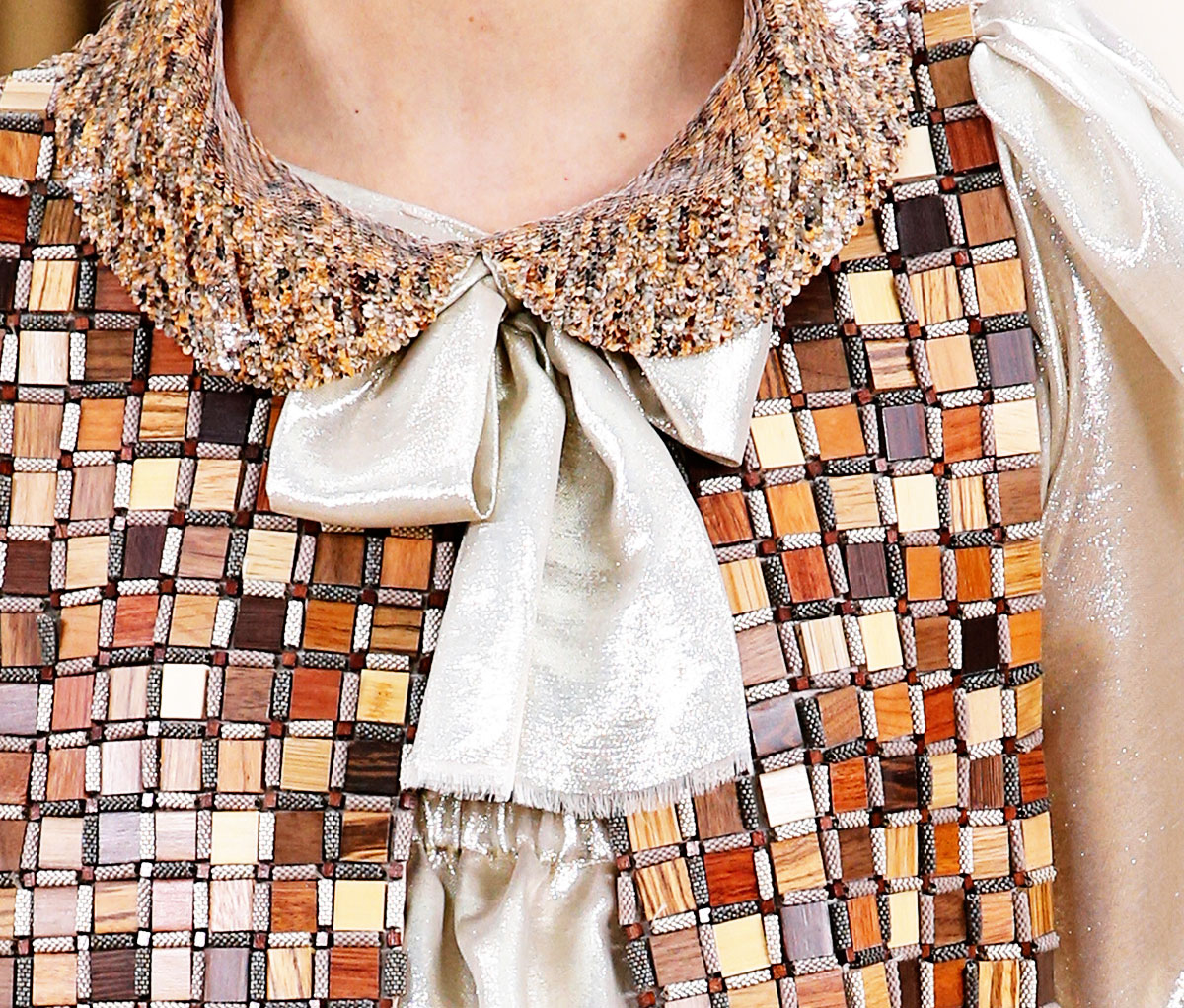 wood vest Chanel Couture Spring 2016