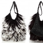 woven leather gradient feathers Tom Ford bag