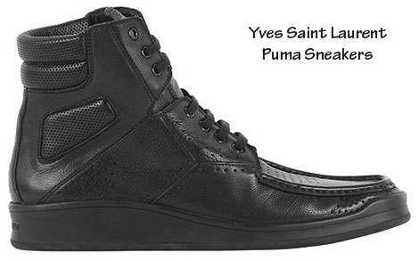 YSL Puma sneakers black leather