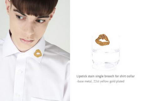 Yunju Lee jewelry lipstick collar brooch
