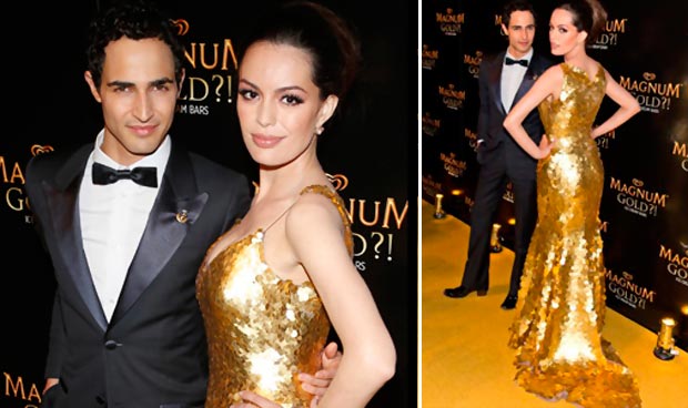 $1.5Million Gold Dress By Zac Posen For Ice Cream Commercial!