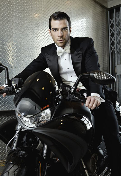 Zachary Quinto motorcycle