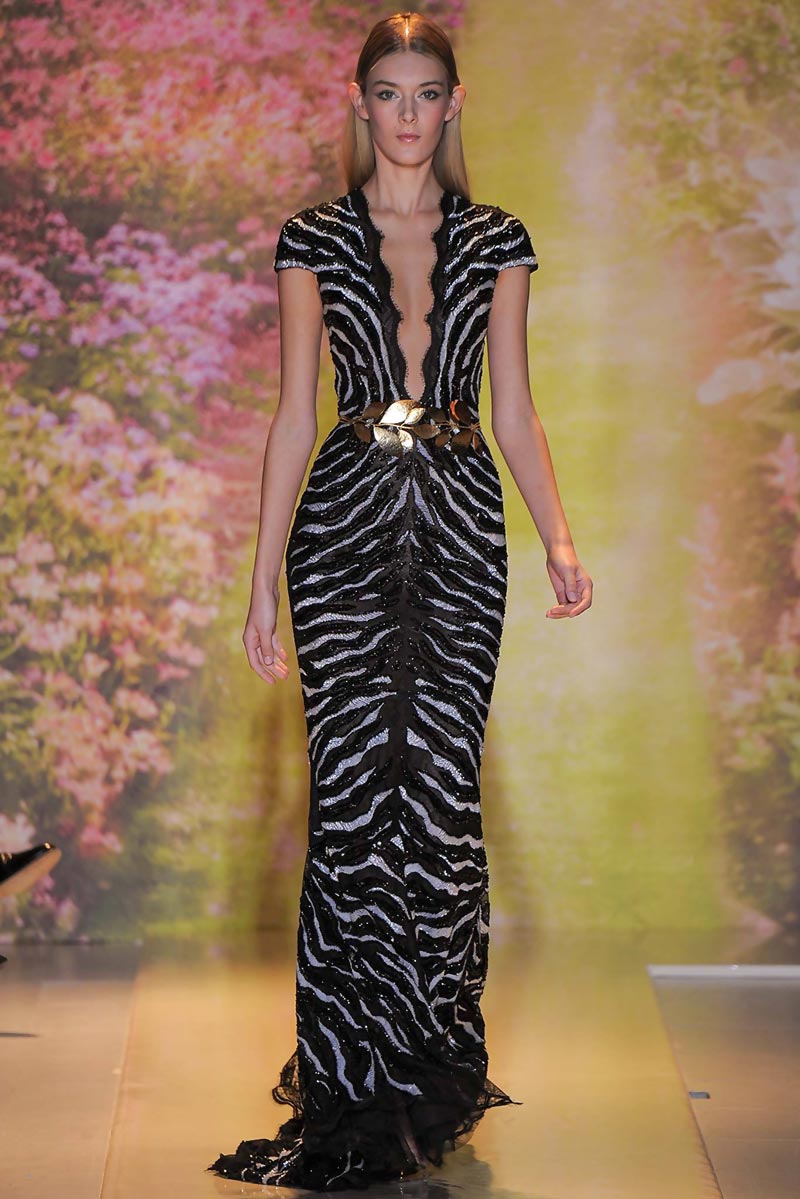 zebra sequins dress Zuhair Murad Spring 2014 Couture
