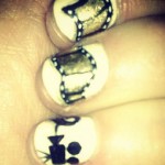 Zooey Deschanel 2013 Golden Globes nail art